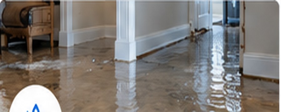 Water damage in a residential property